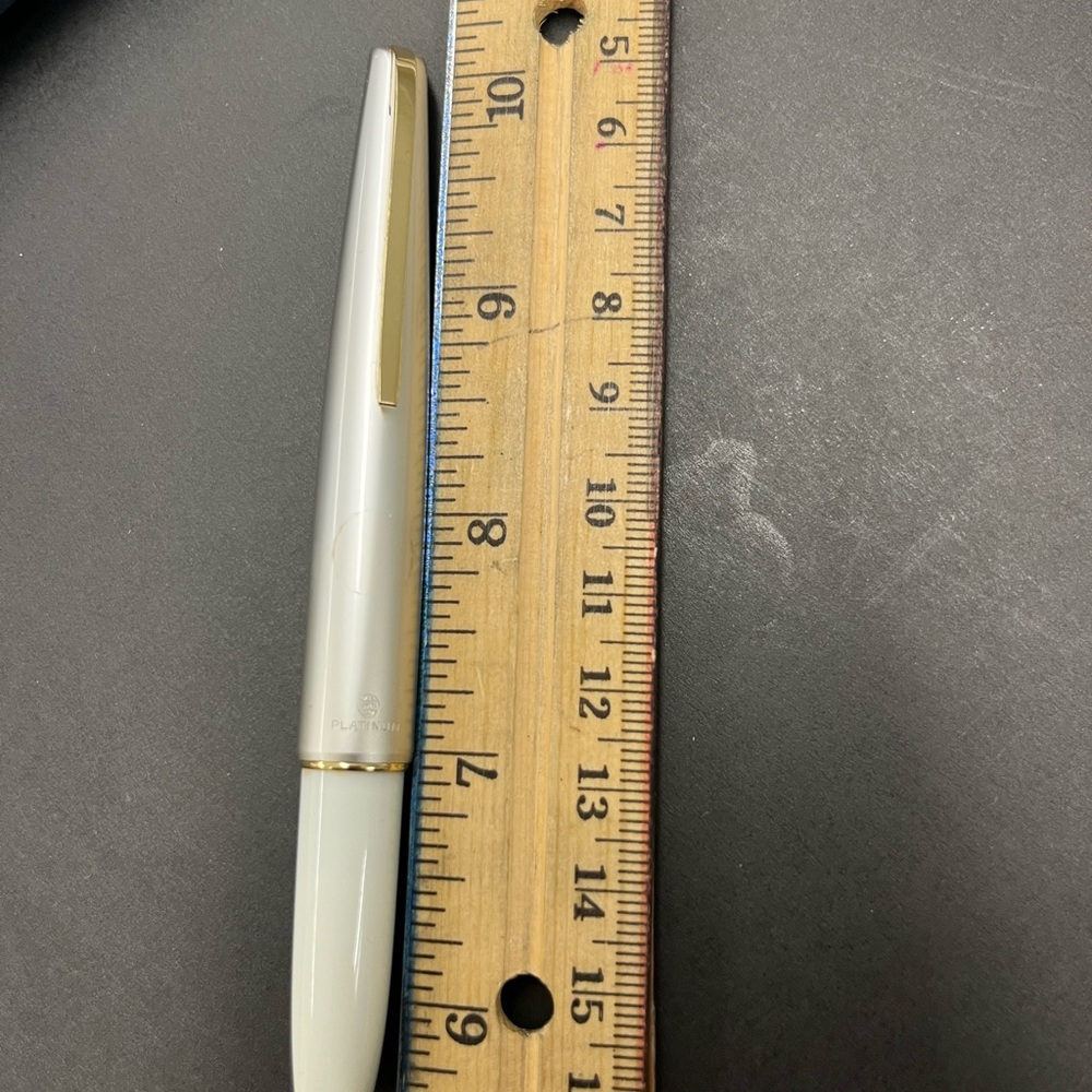 Platinum White and Gold Pen 14k nib